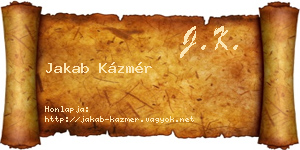 Jakab Kázmér névjegykártya